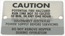 CAUTION-FIRE LABEL