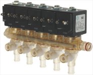 5 SOLENOID VALVES UNIT ODE 24VDC 8W