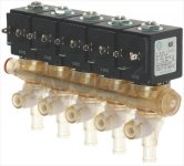 5 SOLENOID VALVES UNIT ODE 24VDC 8W