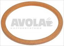 COPPER FLAT GASKET ø 24x20x1 mm