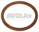 COPPER FLAT GASKET  ø 28x24x1 mm