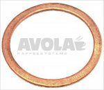 COPPER FLAT GASKET ø 26x21,5x1,5 mm