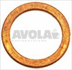 COPPER FLAT GASKET ø 14x10x1 mm