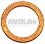 COPPER FLAT GASKET ø 14x10x1 mm