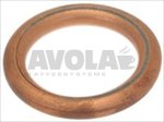 ROUND COPPER GASKET ø 18,7x13,2x2,5 mm