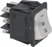 WHITE THREE-POLE SWITCH 16A 250V