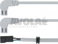 WHITE CABLE WITH ELBOW PLUG