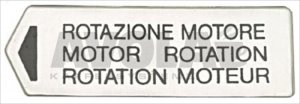 MOTOR ROTATION LABEL