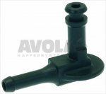 MILK-STEAM HOSE-END FITTING BLACK
