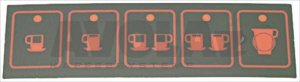 PUSH-BUTTON PANEL MEMBRANE 5 BUTTONS