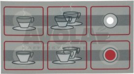 PUSH-BUTTON PANEL MEMBRANE 6 BUTTONS