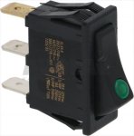 BLACK THREE-POLE SWITCH 16A 250V