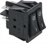 DOUBLE THREE-POLE SWITCH 16A 250V