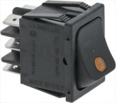 BLACK BIPOLAR SWITCH 16A 250V