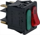 RED BIPOLAR SWITCH 16A 250V