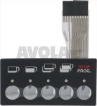 PUSH-BUTTON PANEL MEMBRANE 5 BUTTONS