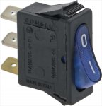 BLUE SINGLE-POLE SWITCH 16A 250V