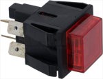 RED BIPOLAR PUSH BUTTON 16A 250V