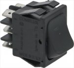 BLACK THREE-POLE PUSH-BUTTON 16A 250V