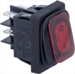 RED BIPOLAR SWITCH 16A 250V