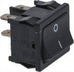 BLACK BIPOLAR SWITCH 10A 250V