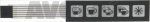 PUSH-BUTTON PANEL MEMBRANE 5 BUTTONS