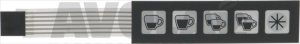 PUSH-BUTTON PANEL MEMBRANE 5 BUTTONS