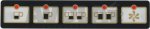 PUSH-BUTTON PANEL MEMBRANE - 5 BUTTONS