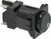 BLACK BIPOLAR SWITCH 16A 250V
