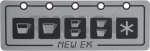 PUSH-BUTTON PANEL MEMBRANE 5 BUTTONS