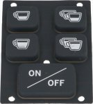 PUSH-BUTTON PANEL MEMBRANE 5 BUTTONS