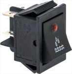 BLACK BIPOLAR SWITCH 16A 250V