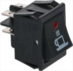 BLACK BIPOLAR SWITCH 16A 250V