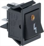 BLACK BIPOLAR SWITCH 16A 250V
