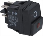 BLACK BIPOLAR SWITCH 16A 250V