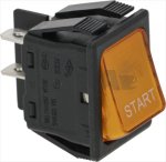 ORANGE BIPOLAR PUSH-BUTTON 16A 250V