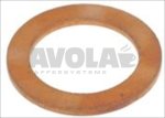 COPPER FLAT GASKET ø 15x10x1 mm