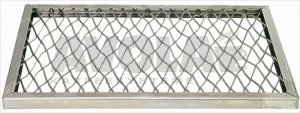 STAINLESS STEEL GRILL 450x330x20 mm