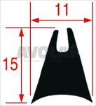 OVEN GLASS GASKET 1670 mm