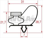 SNAP-IN GASKET 720x450 mm