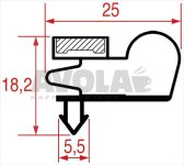 SNAP-IN GASKET - BAR 2000 mm