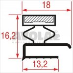 MIDDLE EDGED DOOR GASKET 660x500 mm