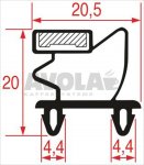 SNAP-IN DOOR GASKET 738x655 mm