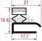 MIDDLE EDGED GASKET 605x455 mm