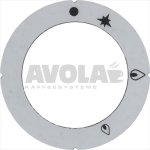 SELF-STICK DISK WITH PILOT SYMBOL