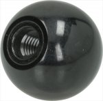 ROUND BLACK KNOB