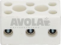 3-POLE CERAMIC TERMINAL BLOCK