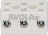 3-POLES CERAMIC TERMINAL BLOCK