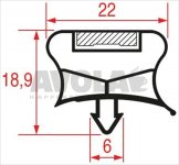 SNAP-IN GASKET 605x555 mm