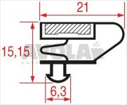 SNAP-IN GASKET 1136x536 mm